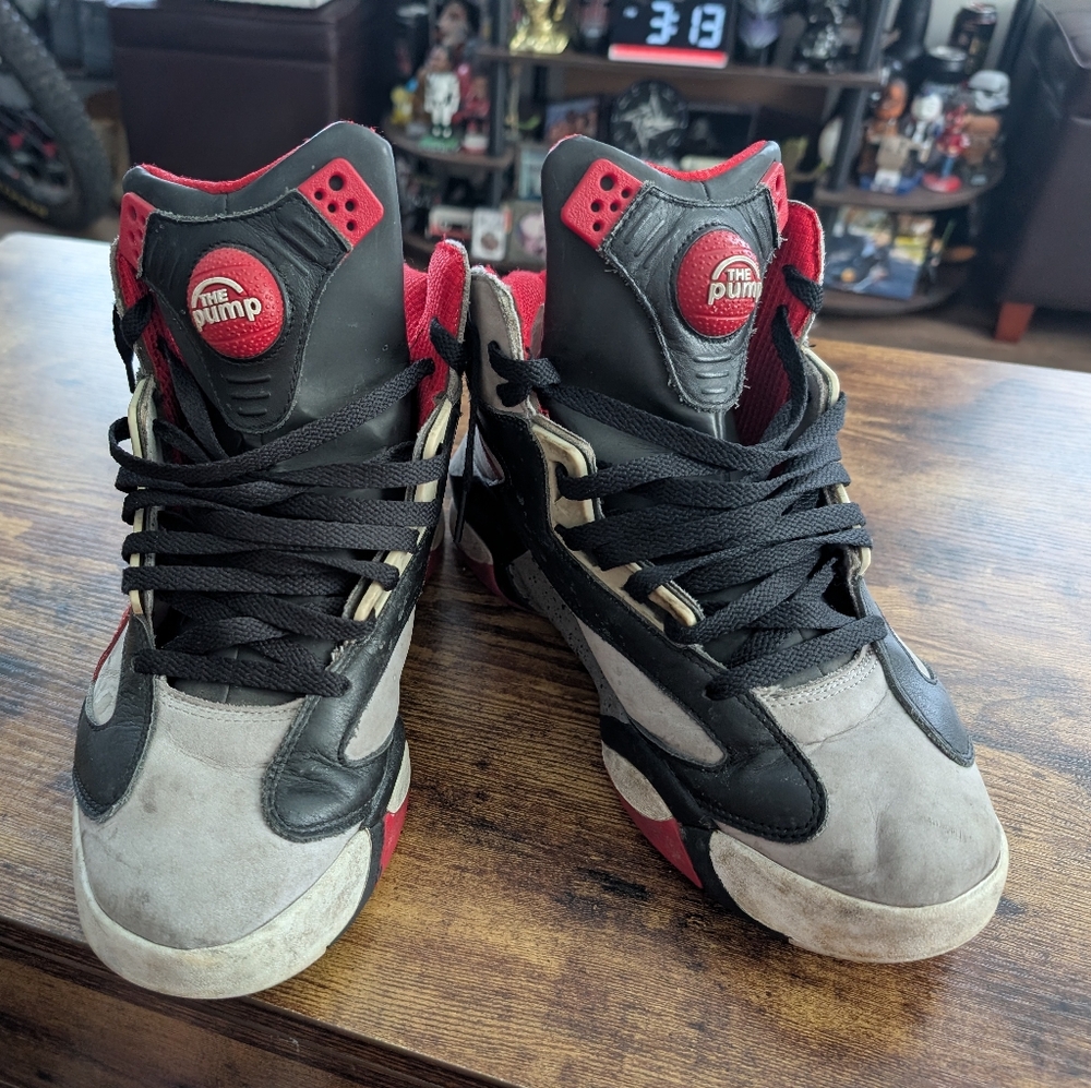 Reebok Black and Red Sneakers